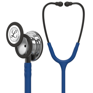 Estetoscópio 3M™ Littmann® Classic III™ 5863 Azul Marinho com Prata Espelhado e Conector Preto