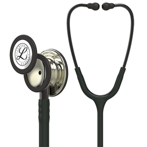 Estetoscópio 3M™ Littmann® Classic III™ 5861 Preto com Champanhe Espelhado e Conector Preto