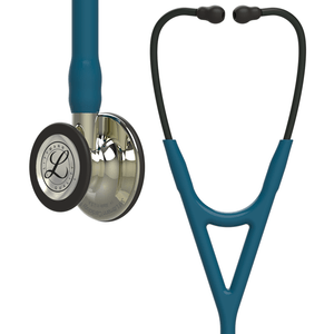 Estetoscópio 3M™ Littmann® Cardiology IV™ 6190 Azul Caribe com Champanhe Espelhado