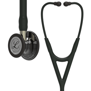 Estetoscópio 3M™ Littmann® Cardiology IV™ 6204 Preto com Smoke Alto Polimento e Conector Champanhe