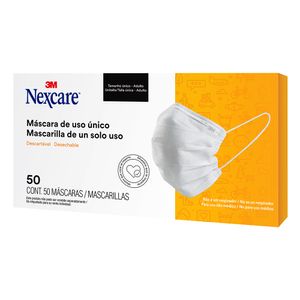 Máscara Descartável Nexcare Tamanho Único Caixa 50 Unidades